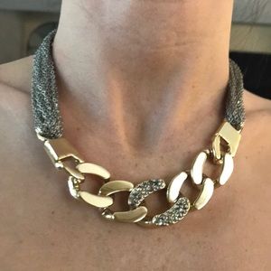 Gold Chainlink Adjustable Choker Necklace